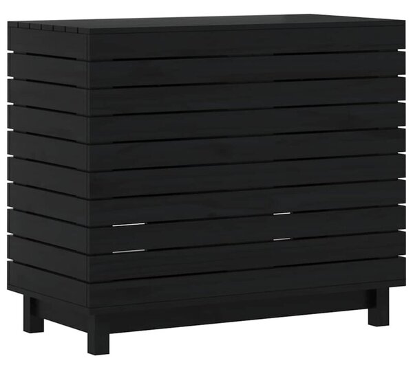 Kosz na pranie, 88,5x44x76 cm, lite drewno sosnowe