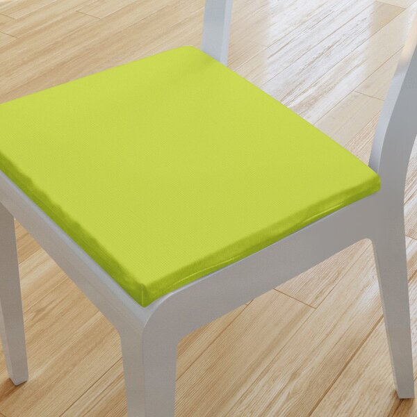 Goldea kwadratowa poduszka na krzesło 38x38 cm loneta - zielona 38 x 38 cm