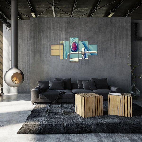Obraz turkusowego weterana (125x70 cm)