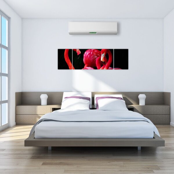 Obraz czerwonych flamingów (170x50 cm)