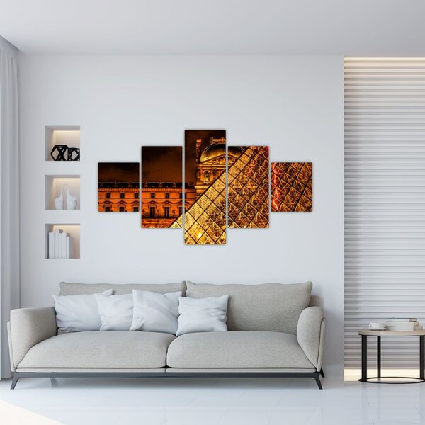 Obraz Luwru w Paryżu (125x70 cm)
