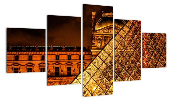 Obraz Luwru w Paryżu (125x70 cm)