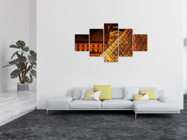 Obraz Luwru w Paryżu (125x70 cm)