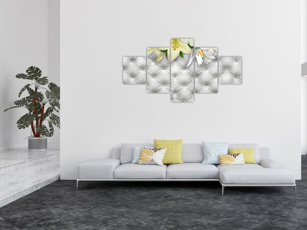 Obraz kwiatów lilii (125x70 cm)
