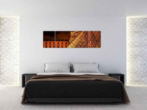 Obraz Luwru w Paryżu (170x50 cm)