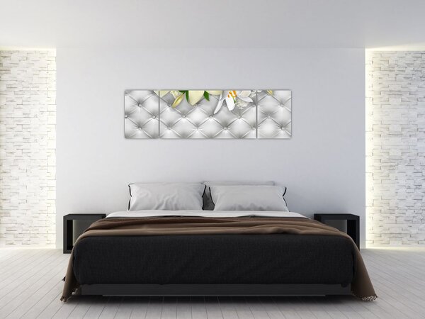 Obraz kwiatów lilii (170x50 cm)
