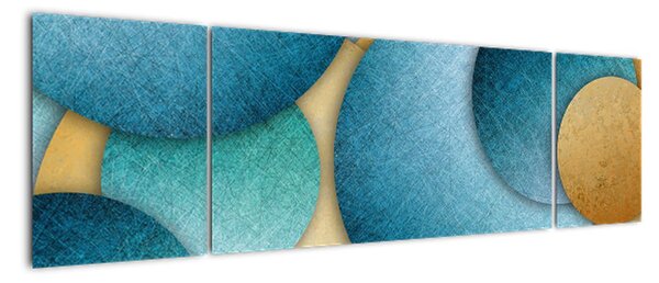 Obraz kręgów abstrakcji (170x50 cm)