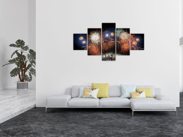 Obraz fajerwerków (125x70 cm)