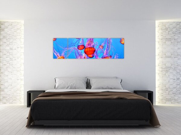 Obraz meduz w morzu (170x50 cm)