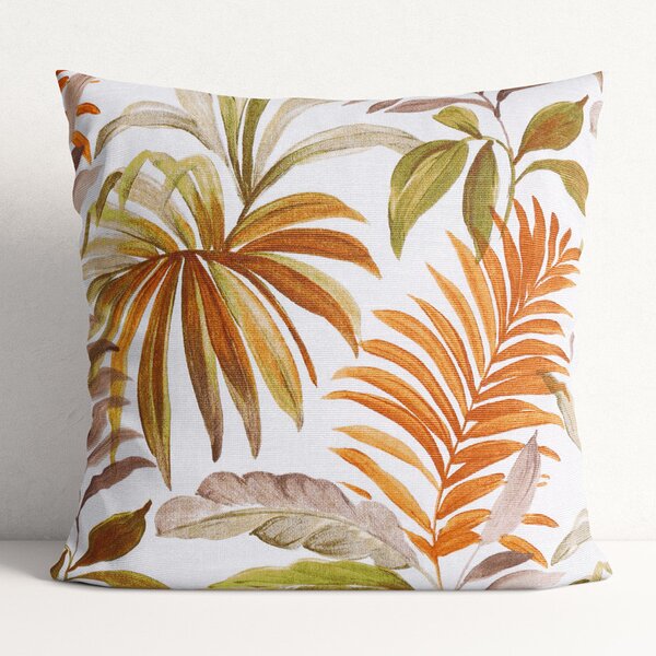 Goldea poszewka na poduszkę dekoracyjna loneta - kolorowe liście palmowe 30 x 50 cm