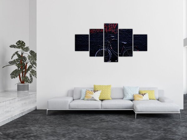 Obraz roweru w Amsterdamie (125x70 cm)