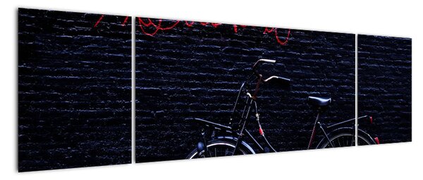 Obraz roweru w Amsterdamie (170x50 cm)