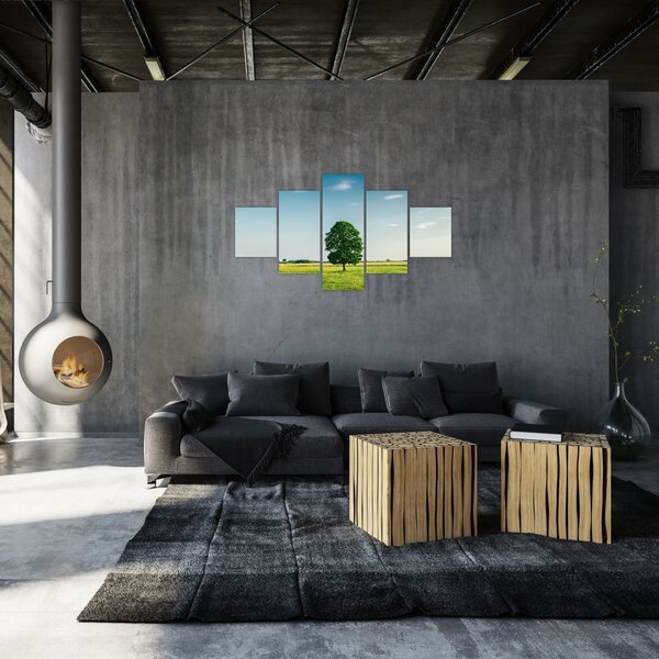 Obraz drzewa na łące (125x70 cm)