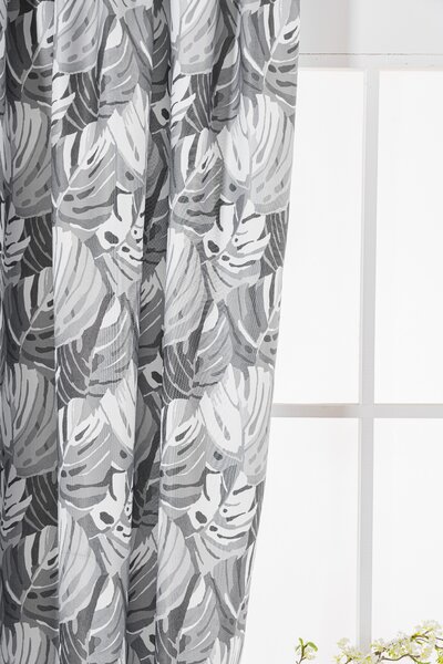 Designerska zasłona FLOCUS 140x270 cm, wzorzysta Zawieszanie: Taśma z wiązaniami