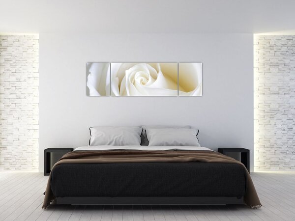 Obraz białej róży (170x50 cm)