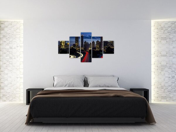 Obraz miasta nocą (125x70 cm)