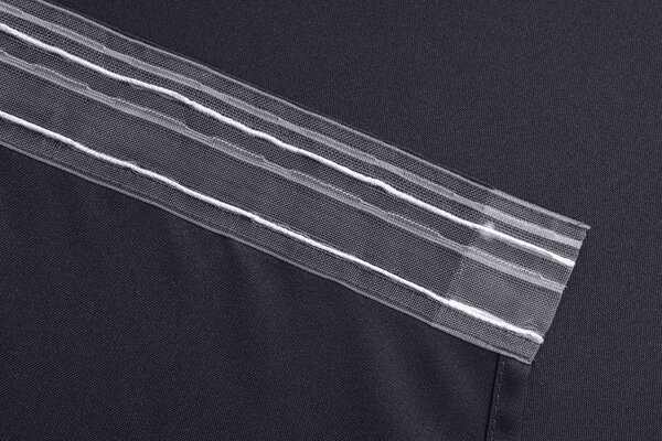 Zasłona OXFORD LIGHT 140x250 cm, ciemnoszara Zawieszanie: Taśma z wiązaniami