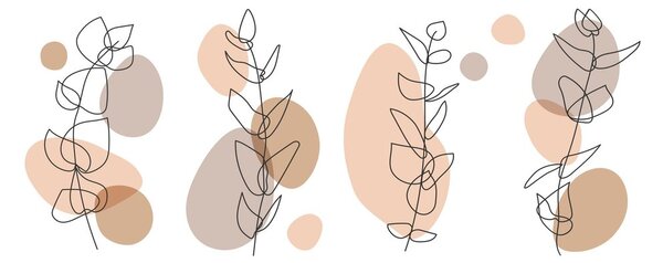 Obraz minimalistyczna martwa natura z roślinami