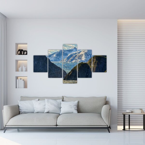 Obraz krajobrazu z górami (125x70 cm)