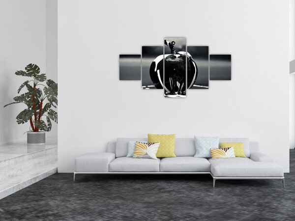 Obraz czarnego jabłka (125x70 cm)