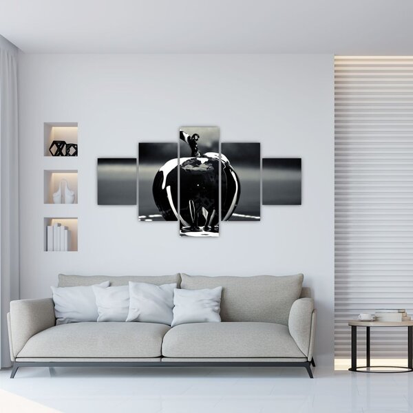 Obraz czarnego jabłka (125x70 cm)