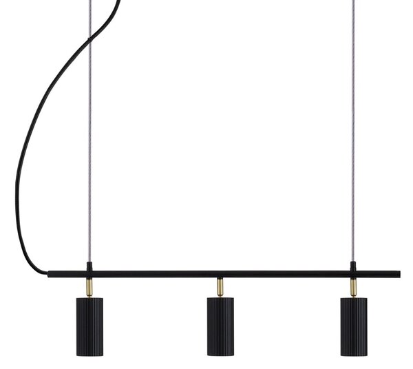 Lampa Wisząca Globen Lighting, Hubble 3, ściemnialny, czarny, jadalnia, aluminium, skandynawski