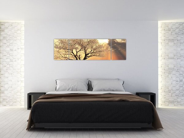 Obraz drzewa na łące (170x50 cm)