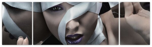 Obraz kobiety ze wstążką (170x50 cm)