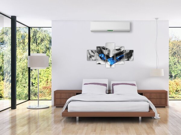 Obraz portretu kobiety z kamieniami (125x70 cm)
