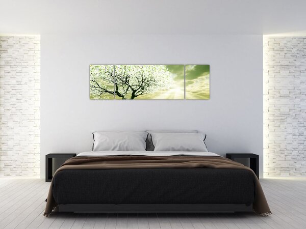 Obraz drzewa na łące (170x50 cm)