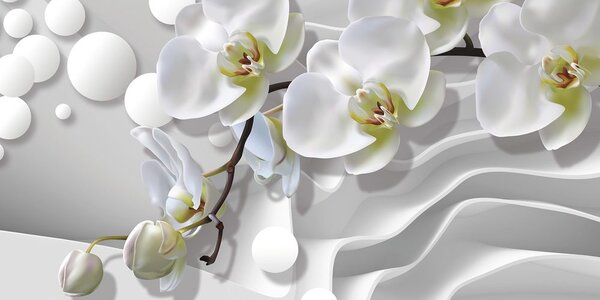 Obraz orchidea na abstrakcyjnym tle