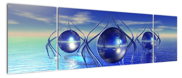 Obraz abstrakcji - woda (170x50 cm)