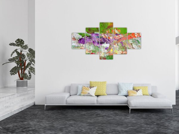 Obraz abstrakcji - malarstwo (125x70 cm)