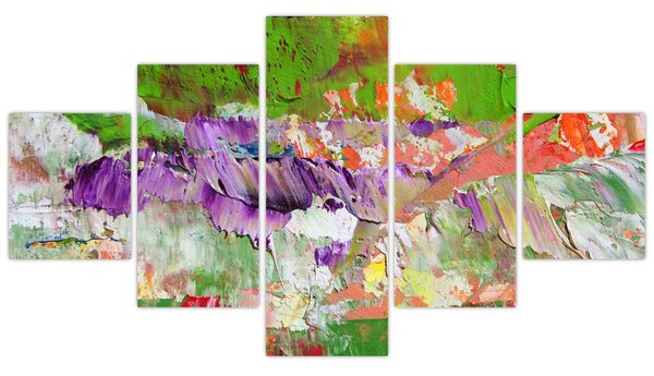 Obraz abstrakcji - malarstwo (125x70 cm)