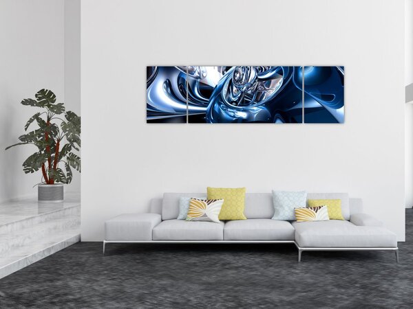 Obraz abstrakci - koła (170x50 cm)
