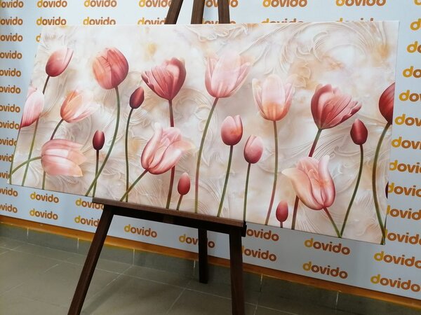 Obraz stare różowe tulipany