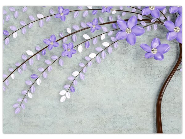 Obraz - Fioletowy deszcz (70x50 cm)