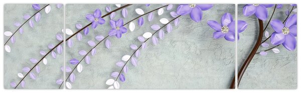 Obraz - Fioletowy deszcz (170x50 cm)