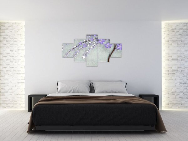 Obraz - Fioletowy deszcz (125x70 cm)