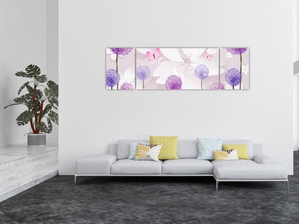 Obraz - Na rzece kwiatów (170x50 cm)