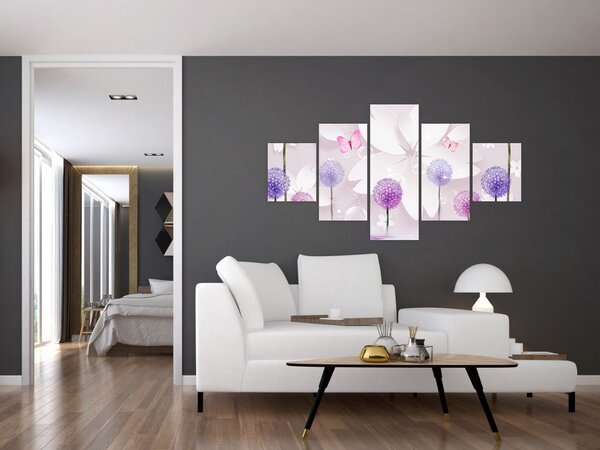 Obraz - Na rzece kwiatów (125x70 cm)