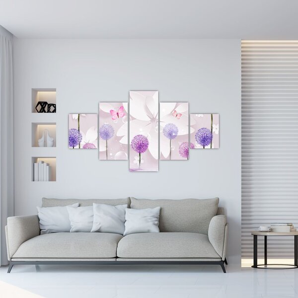Obraz - Na rzece kwiatów (125x70 cm)