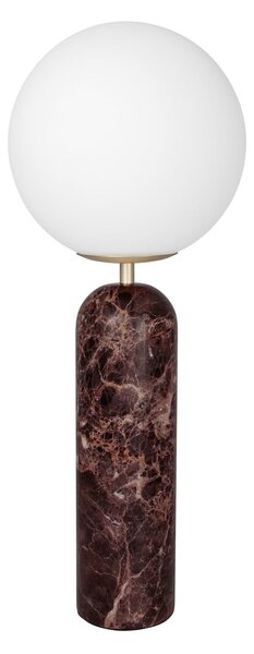 Lampa Stołowa Globen Lighting, Torrano, czerwony, salon, marmur, skandynawski
