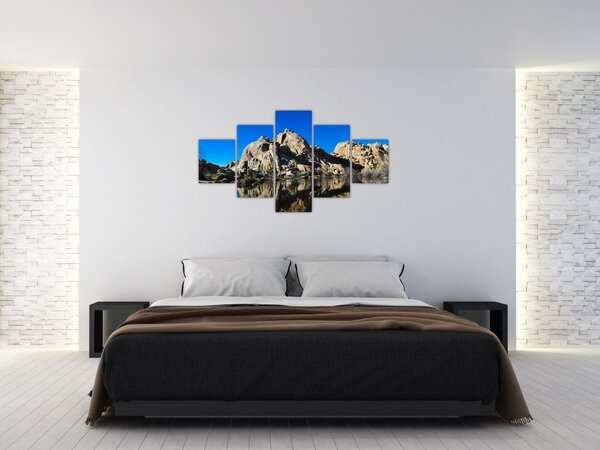 Obraz odbicia skał (125x70 cm)