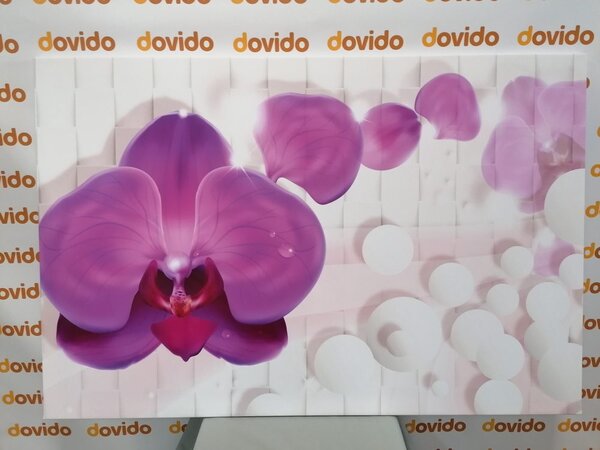 Obraz orchidea na abstrakcyjnym tle