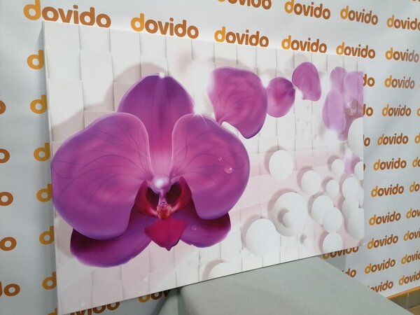 Obraz orchidea na abstrakcyjnym tle