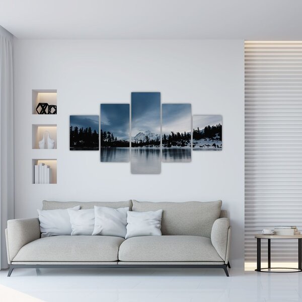Obraz - Na zamarzniętym jeziorze (125x70 cm)