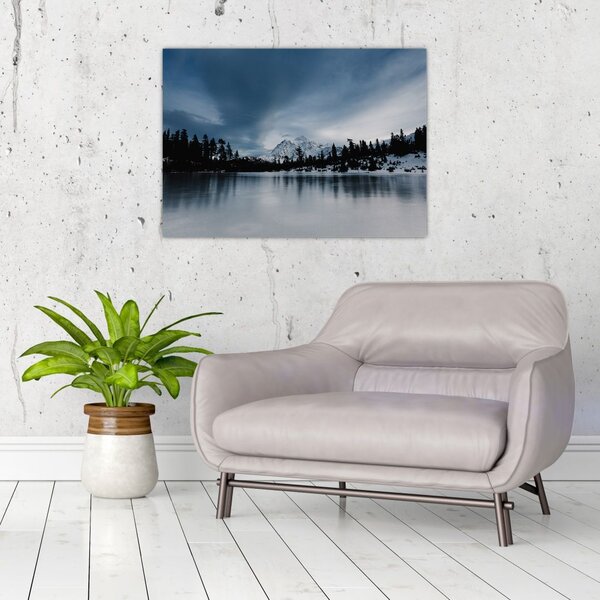 Obraz - Na zamarzniętym jeziorze (70x50 cm)