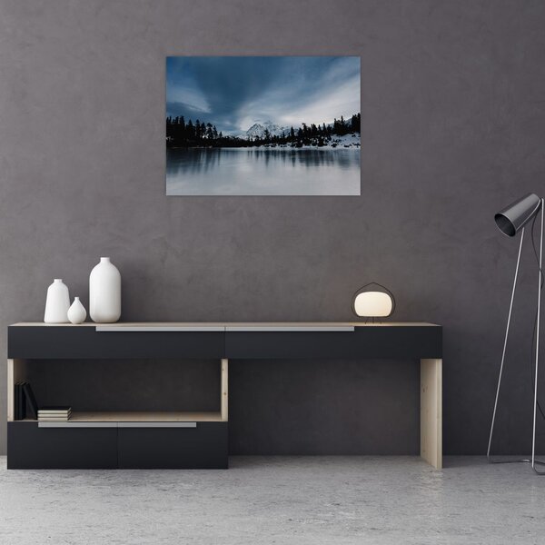 Obraz - Na zamarzniętym jeziorze (70x50 cm)
