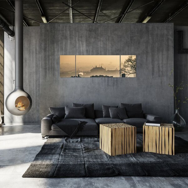 Obraz - Miasto pod mgłą (170x50 cm)